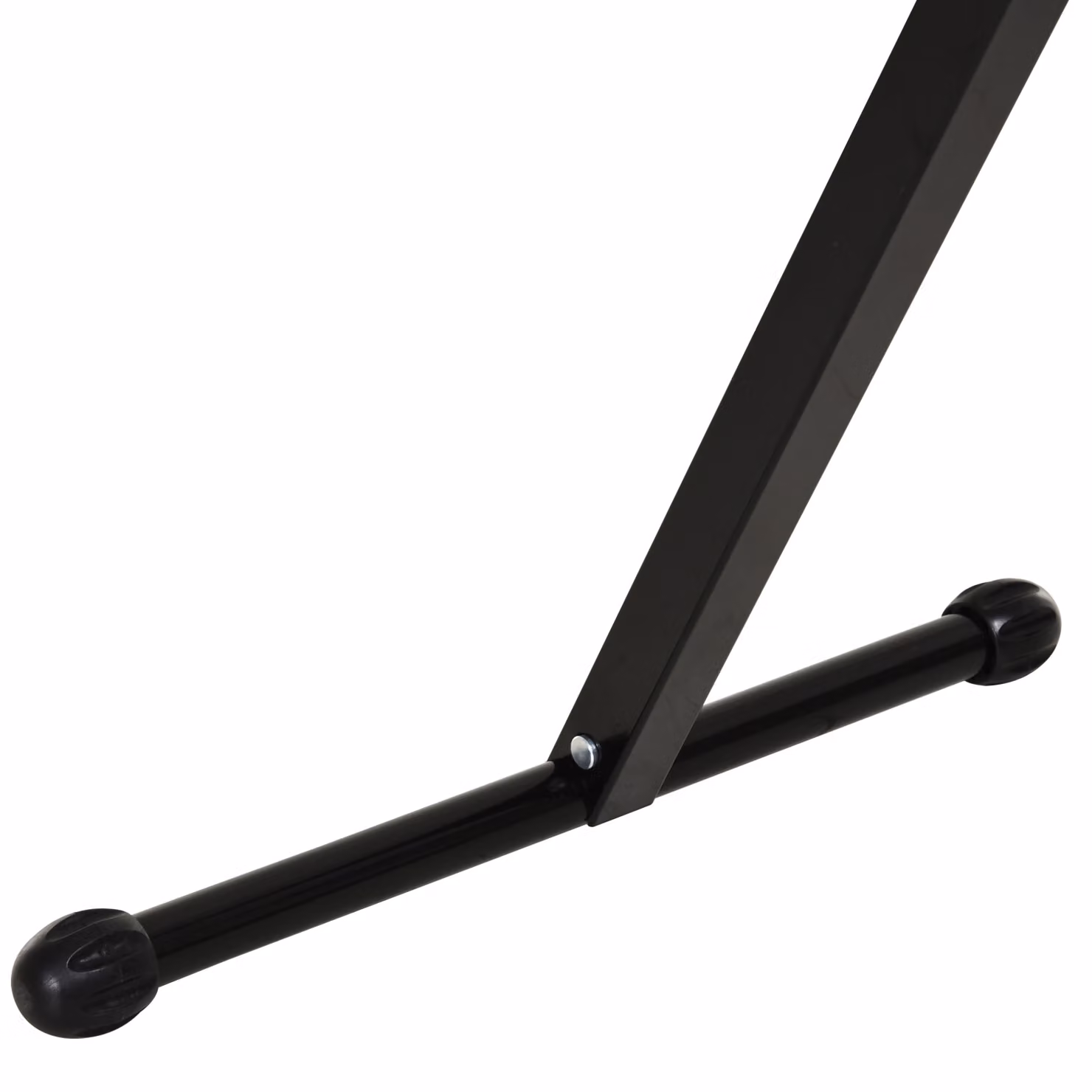 HOMCOM Set of 2 Black Metal Folding Roller Stands with Height Adjustable Pedestals and Ball Bearings – 5