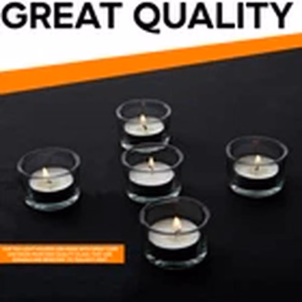 EONLION Set of 12 Modern Round Clear Glass Tea Light and Pillar Candle Holders – 3