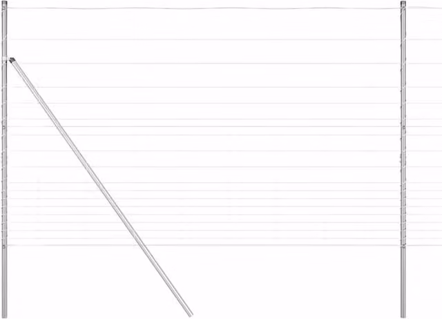 Berkfield Home Field Fence Galvanised Steel in Silver, H 1.5 m x W 25 m
