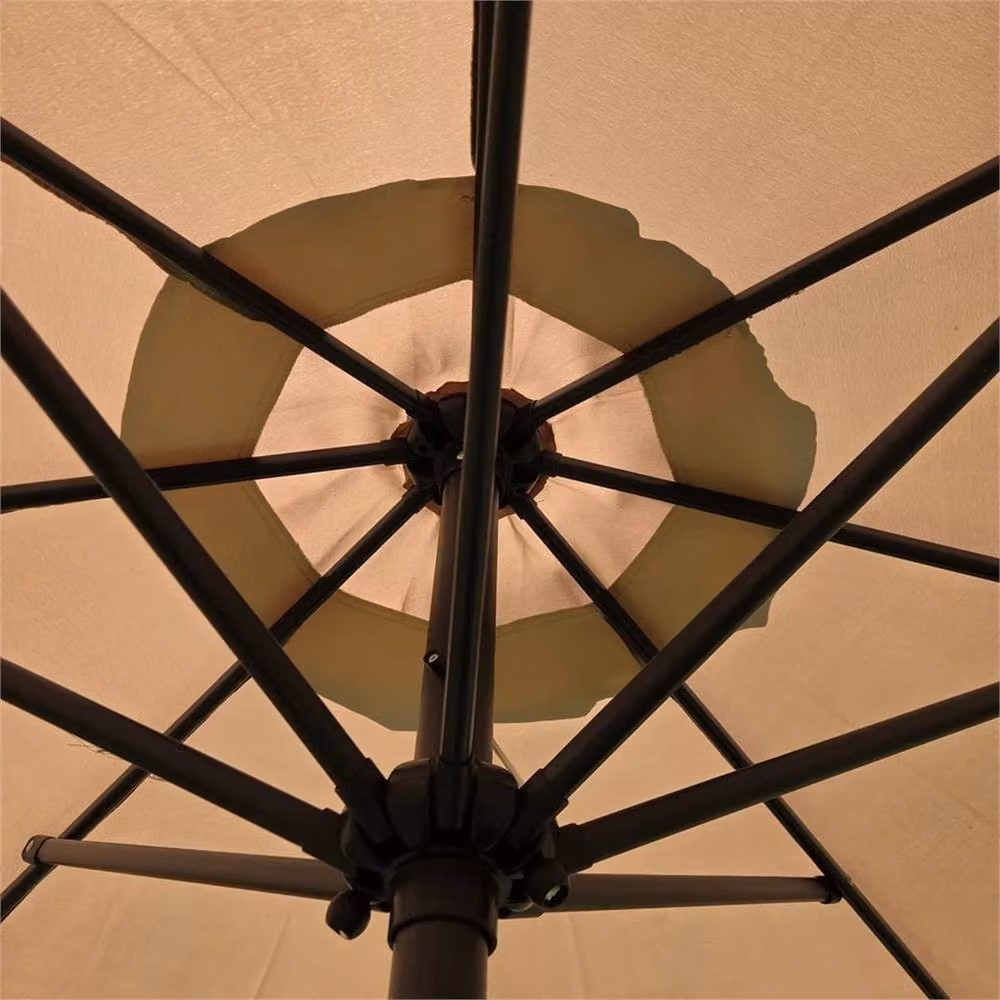SPETLEK Garden Parasol Umbrella, Khaki, Diameter: 270 cm – 2