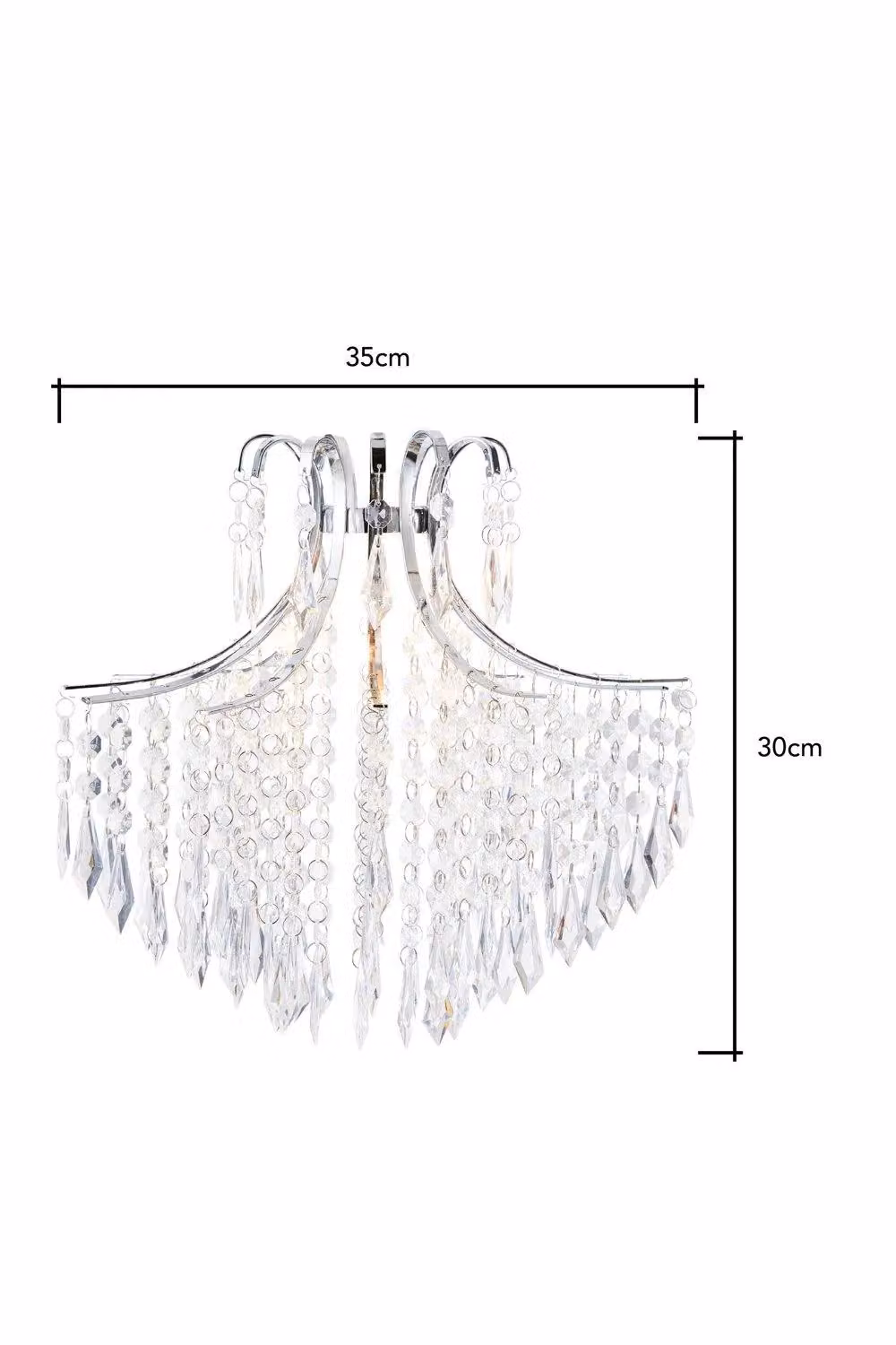 BHS Lighting Glow Droplet Easy Fit Light Shade in Silver – 2