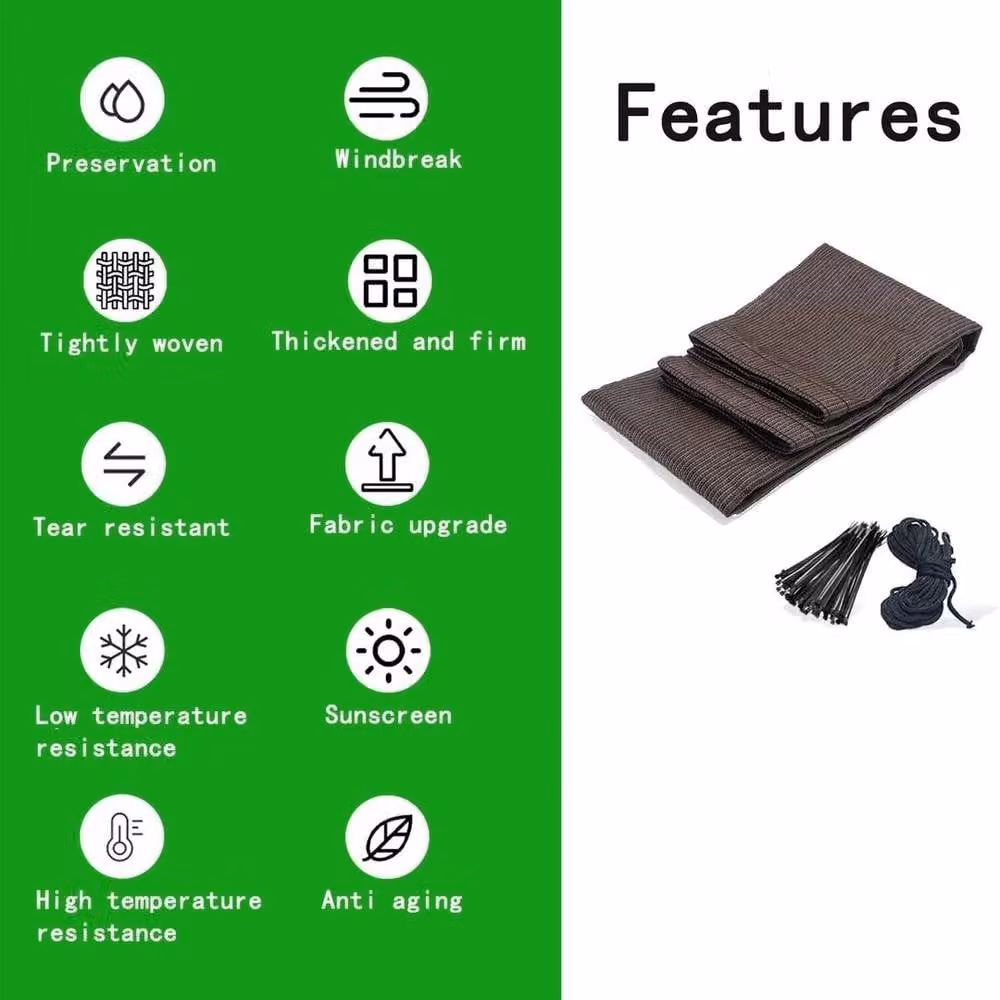 SPETLEK Brown Semi-Transparent Privacy Screen Netting Garden Windbreak Fencing, W: 100 cm, H: 100 cm – 4
