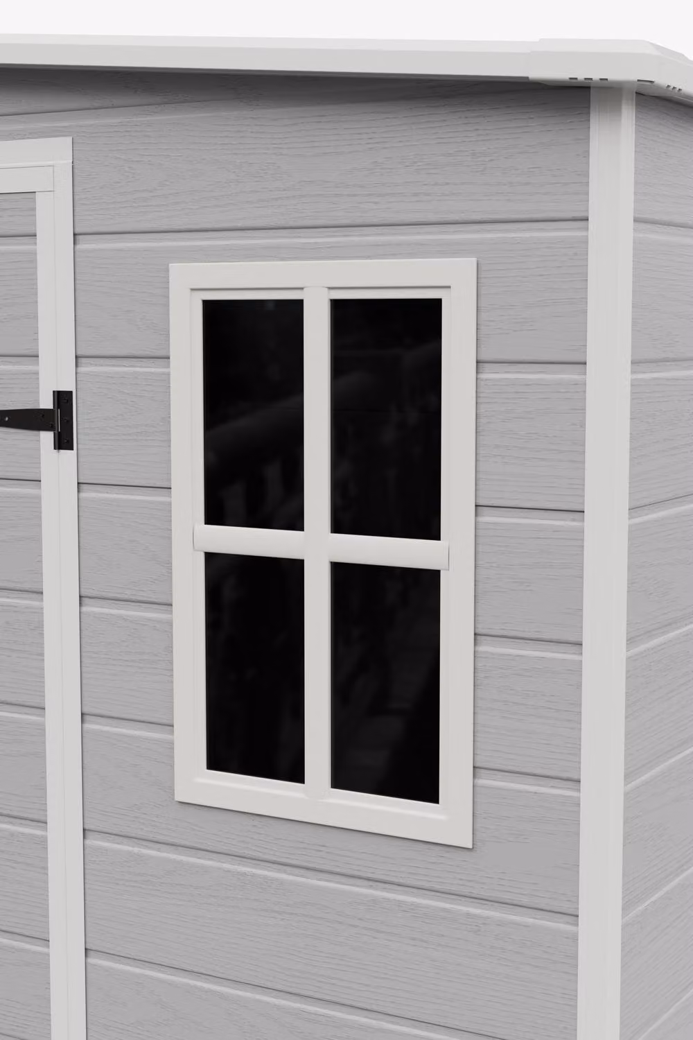 Living and Home Pent Roof Garden Storage Shed, Grey, W: 182.88 cm x D: 182.88 cm x H: 182.88 cm – 6