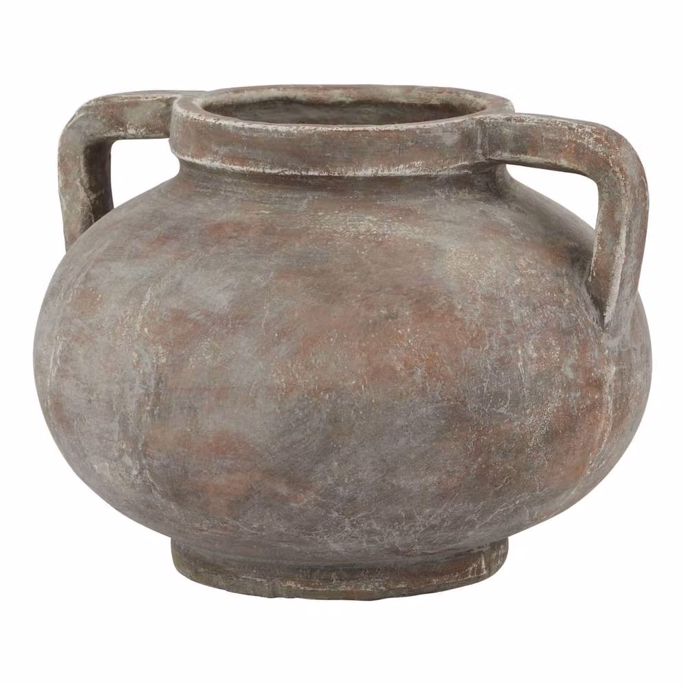 Wyld Haus Meadowhaze Pelike Brown Ceramic Stoneware Vase, H 31.0 cm x W 24.0 cm x D 24.0 cm – 2