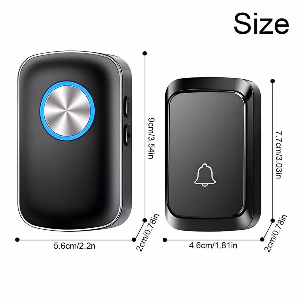 Nordara B Wireless Doorbell with 1 Receiver, Black – 2