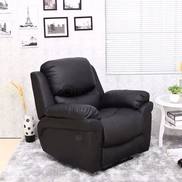 More4Homes Madison Electric Bonded Leather Automatic Recliner Armchair in Black