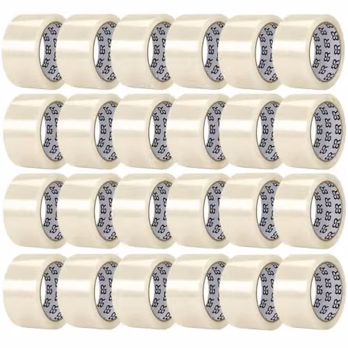 AQUARIUS Transparent Strong Packing Tape, 24 Rolls, Width: 48 mm, Length: 66 m – 1
