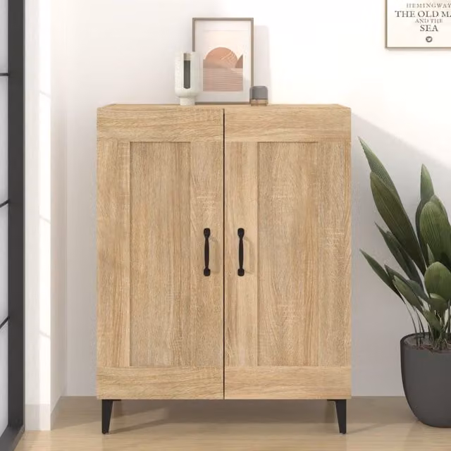 Berkfield Home Sonoma Oak Sideboard in Brown, W/D/H: 69.5 x 34 x 90 cm – 1