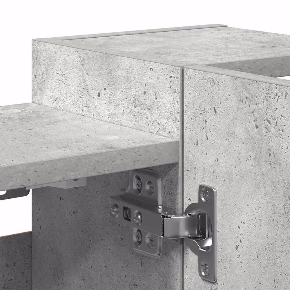 Berkfield Home Modern Bathroom Mirror Cabinet in Concrete Grey, W/D/H: 80 x 20.5 x 64 cm – 3