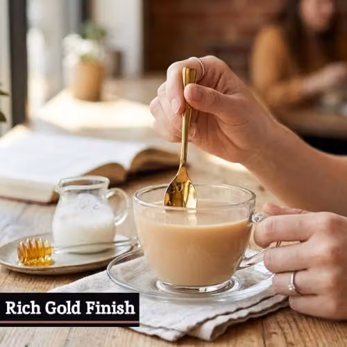 Orsina Set of 6 Gold Coated Stainless Steel Teaspoons – 5