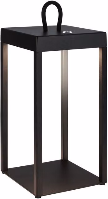 Briloner Black Rechargeable LED Table Lamp with Dimmable Touch Control and Warm White Light