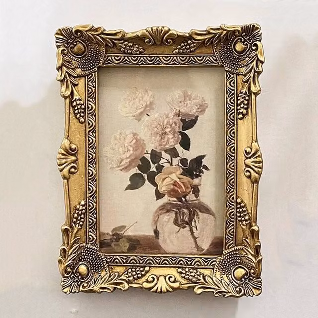 NESTLUNE Baroque Gold Vintage Floral Picture Frame, W/H: 100 x 15 cm – 1