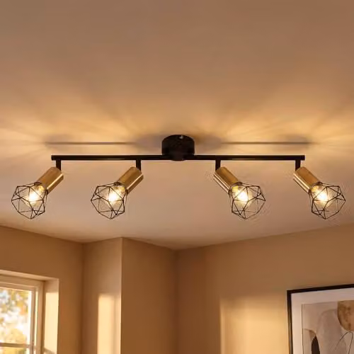 Globo Lighting Antique Black and Gold Brass Metal Ceiling Spotlight for your Bedroom – 2