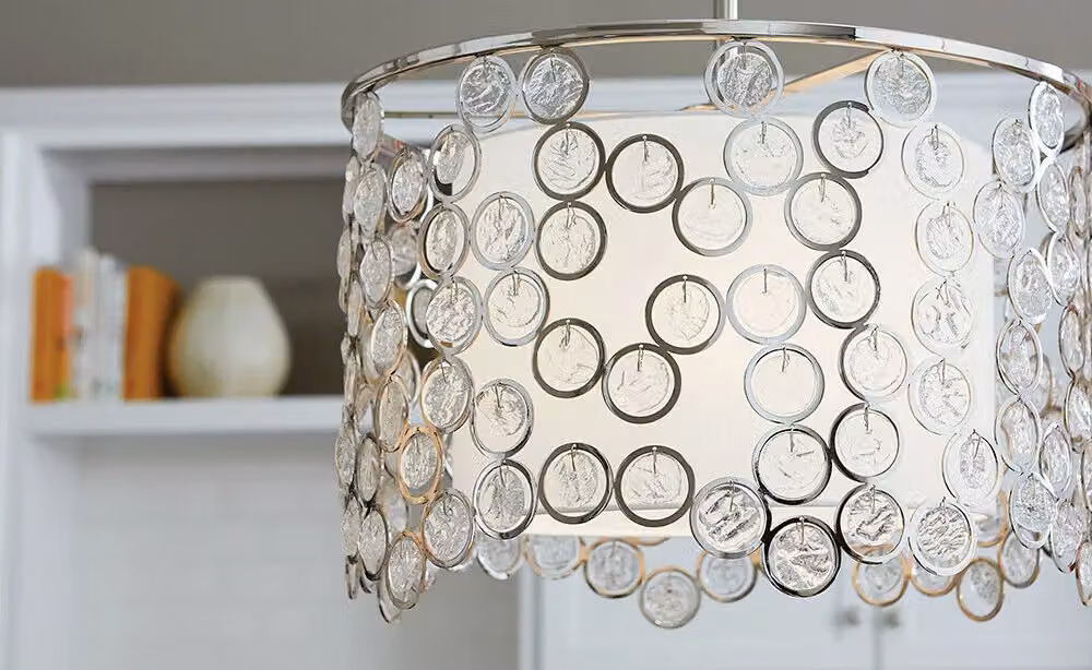 Loops 3 Bulb Ceiling Pendant Light Fitting in Silver with White Glass, E27 60W LED Compatible – 2