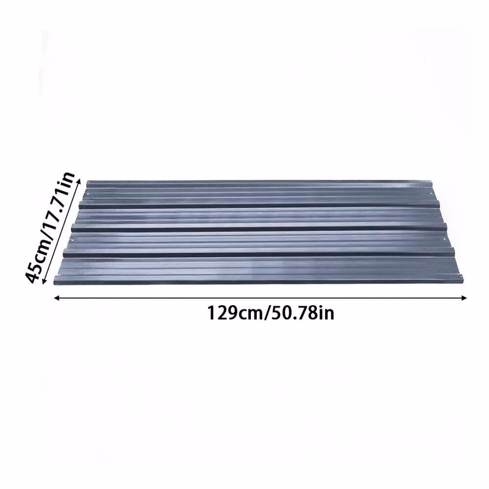 KORVIXA 12-Piece Corrugated Galvanised Metal Roof Sheets in Grey – 2