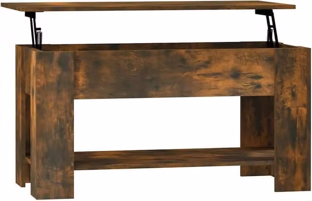 Berkfield Home Modern Smoked Oak Coffee Table in Brown, W: 101 cm, D: 49 cm, H: 52 cm