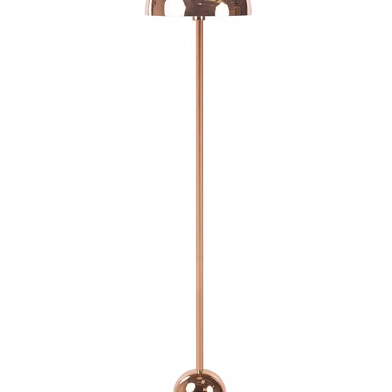 Wyld and Coco Copper Floor Lamp with Round Shade, Height: 158 cm