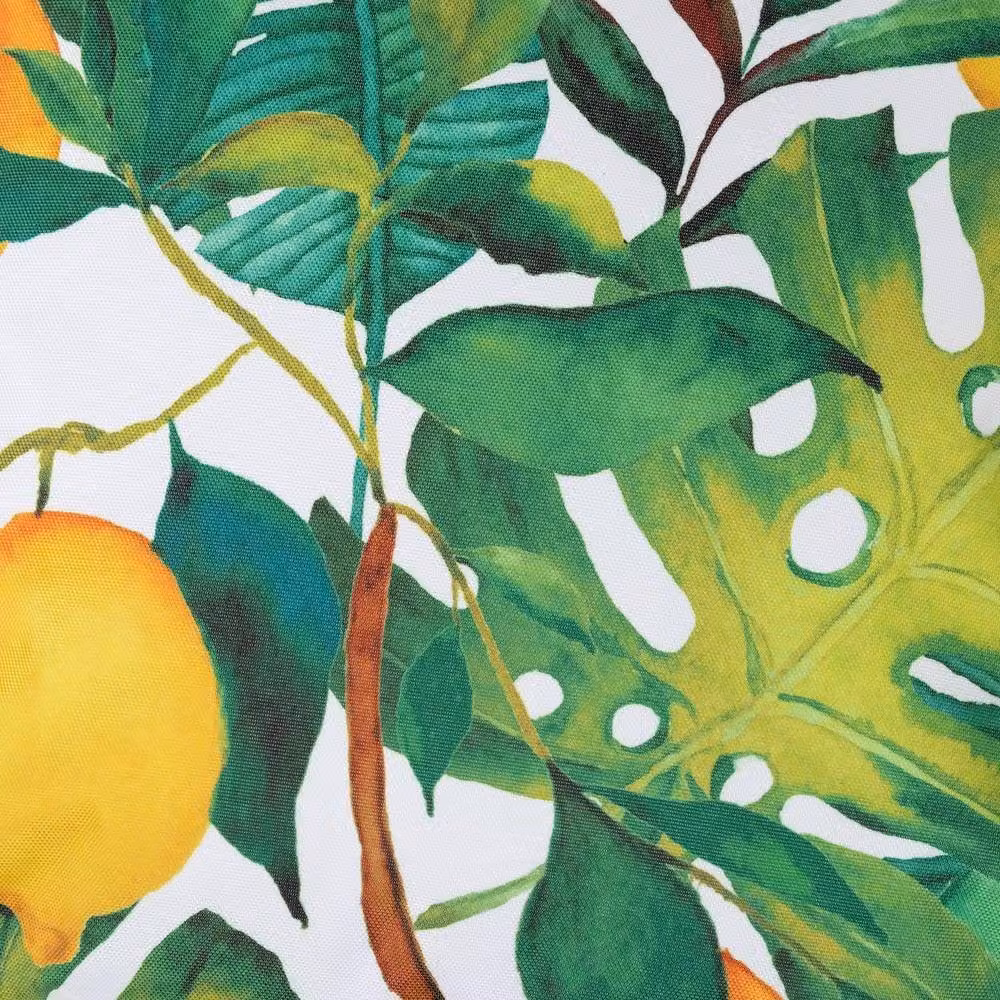 ICON Set of 2 Lemon Leaf Print Indoor and Outdoor Waterproof Cushions in Yellow, W/D/H: 43 x 43 x 43 cm – 5