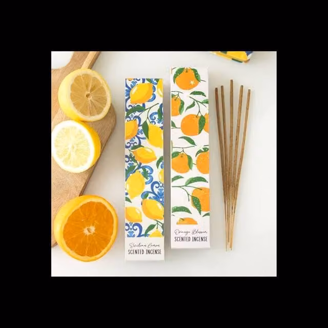 KDMD Set of 2 Italian Summer Incense Stick Packs with Lemon and Orange Blossom Scents – 1