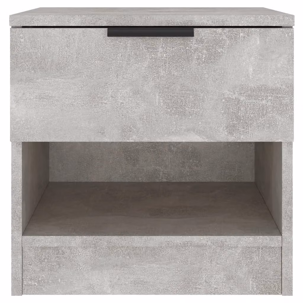 Berkfield Home Set of 2 Modern Bedside Cabinets in Concrete Grey Engineered Wood – 3