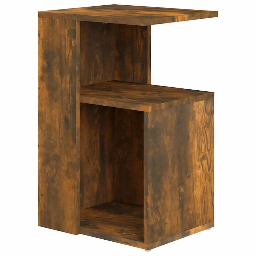 Berkfield Home Modern Smoked Oak Side Table in Brown, W/D/H: 36 x 30 x 56 cm – 2