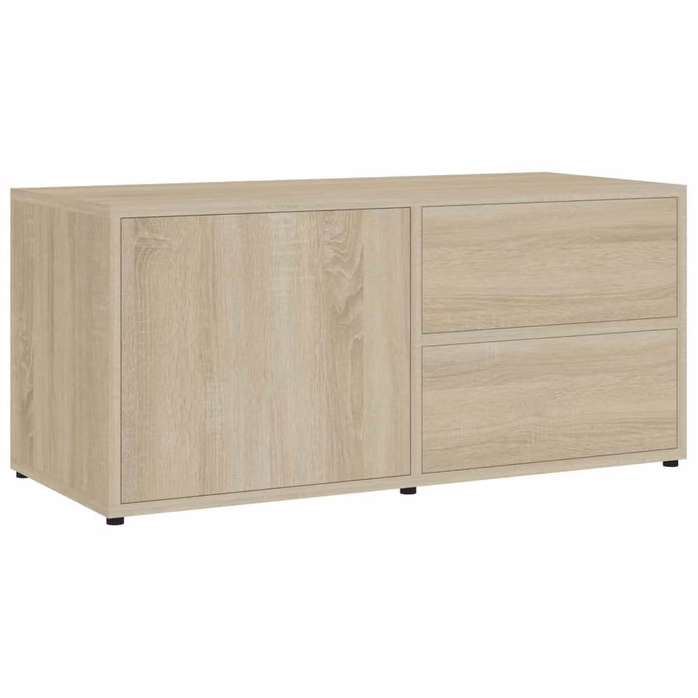 Berkfield Home Sonoma Oak TV Cabinet in Beige, W/D/H: 80 x 34 x 36 cm – 2