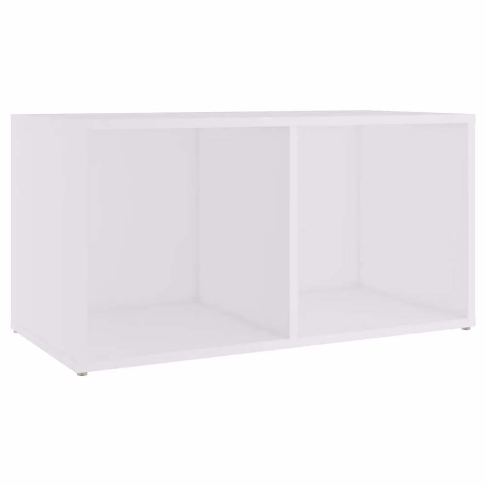 Berkfield Home White Minimalist TV Cabinet in Engineered Wood W/D/H: 72 x 35 x 36.5 cm – 3