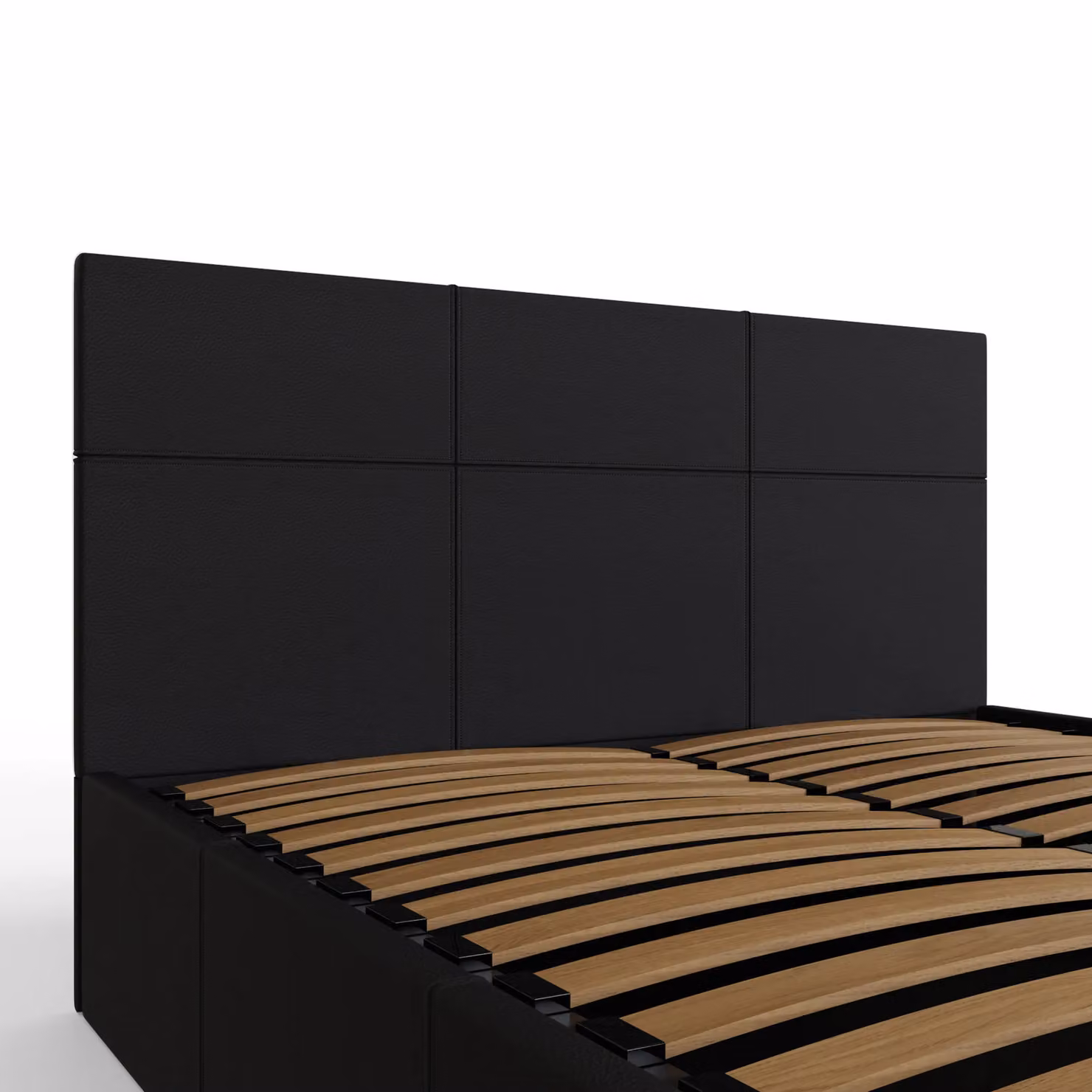 GFW Modern Upholstered Side Lift Ottoman Storage Bed in Black, 180 x 200 cm – 5