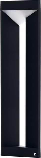 Loops Modern Black Aluminium IP54 Outdoor LED Bollard Light
