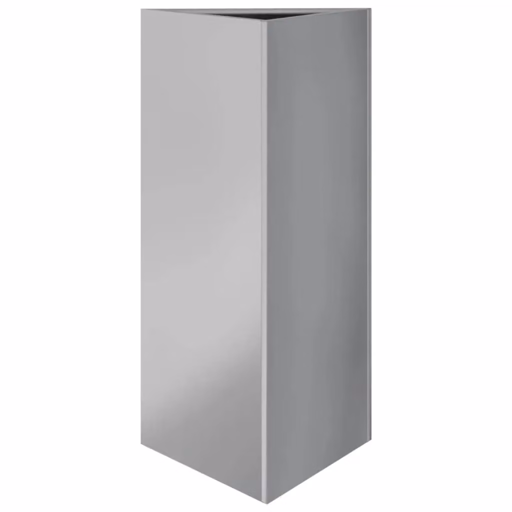 Berkfield Home Triangular Galvanised Steel Garden Planters, 2 Pack, Silver, W: 40 cm, D: 34.5 cm, H: 70 cm – 4