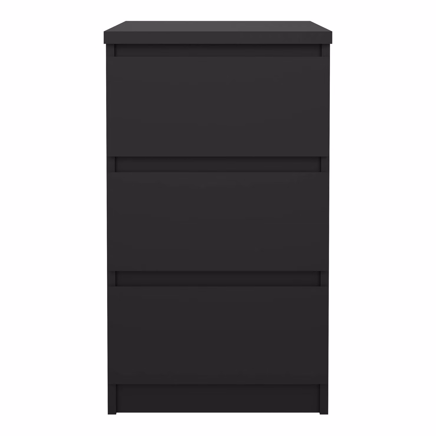 Furniture To Go Naia 3 Drawer Bedside Cabinet in Black – 2