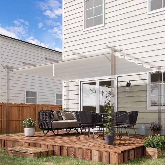 Outsunny Pergola Cover Replacement in White Polyester