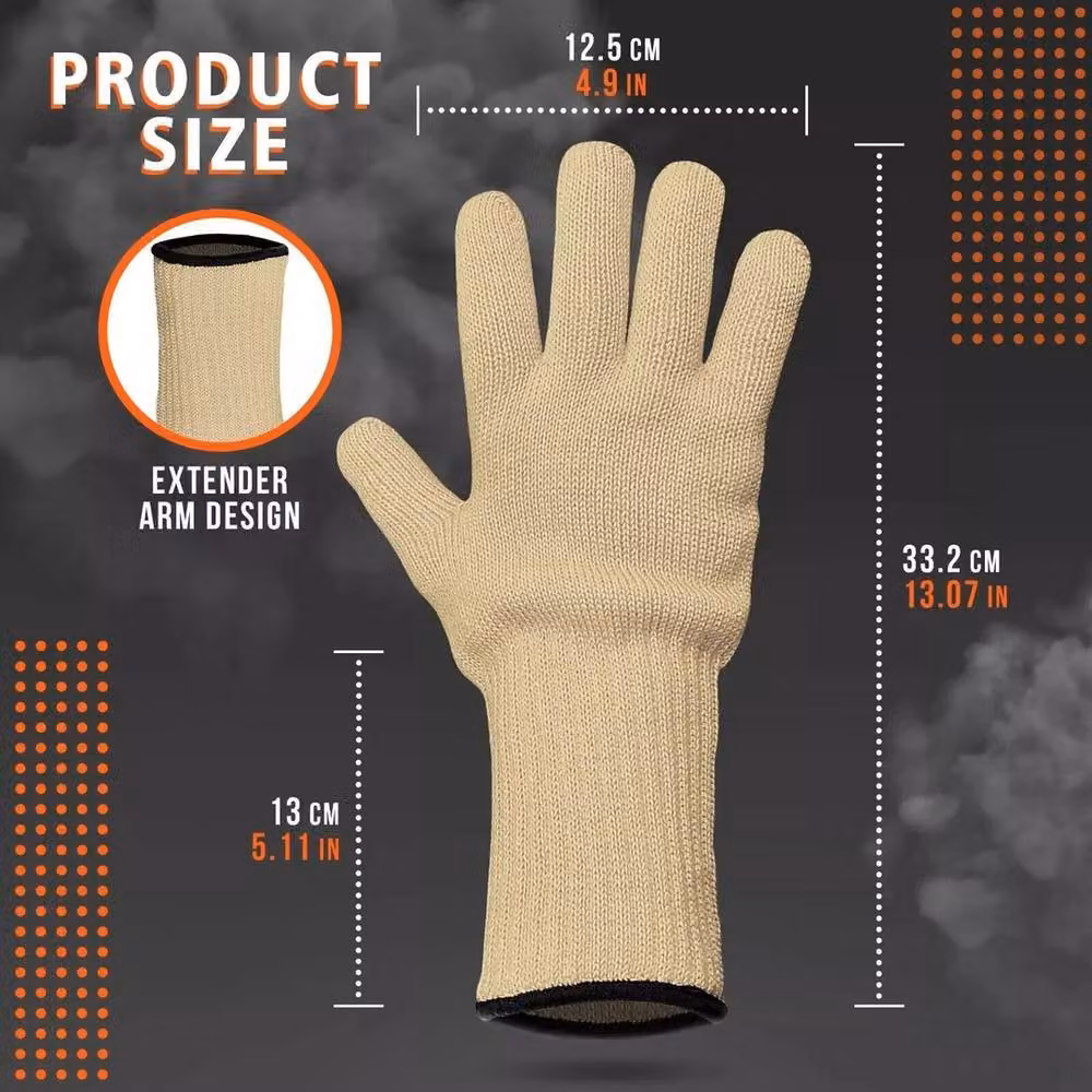 SPETLEK Heat Resistant Barbecue Gloves in Beige – 2