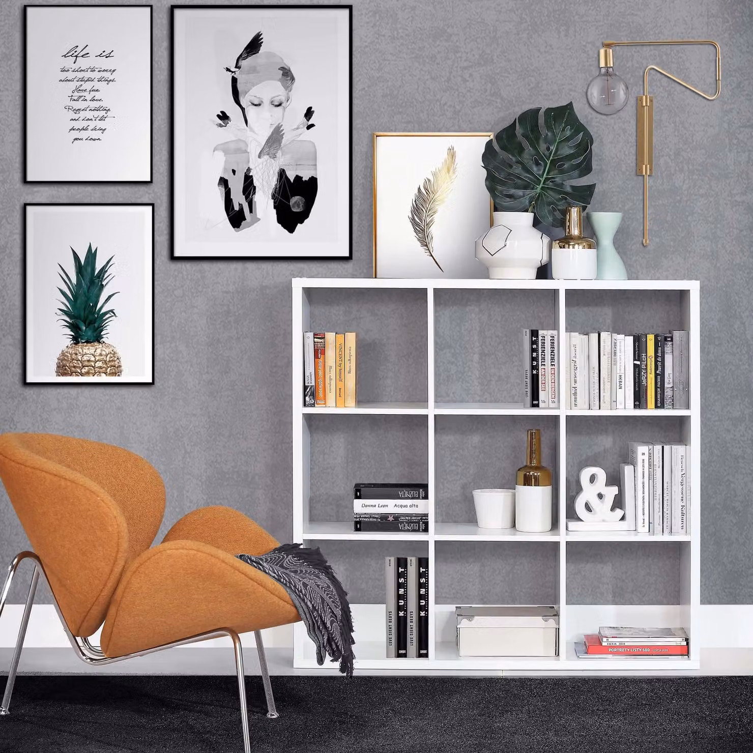 Furniture To Go Mauro 3x3 Cube Storage Unit in White – 2