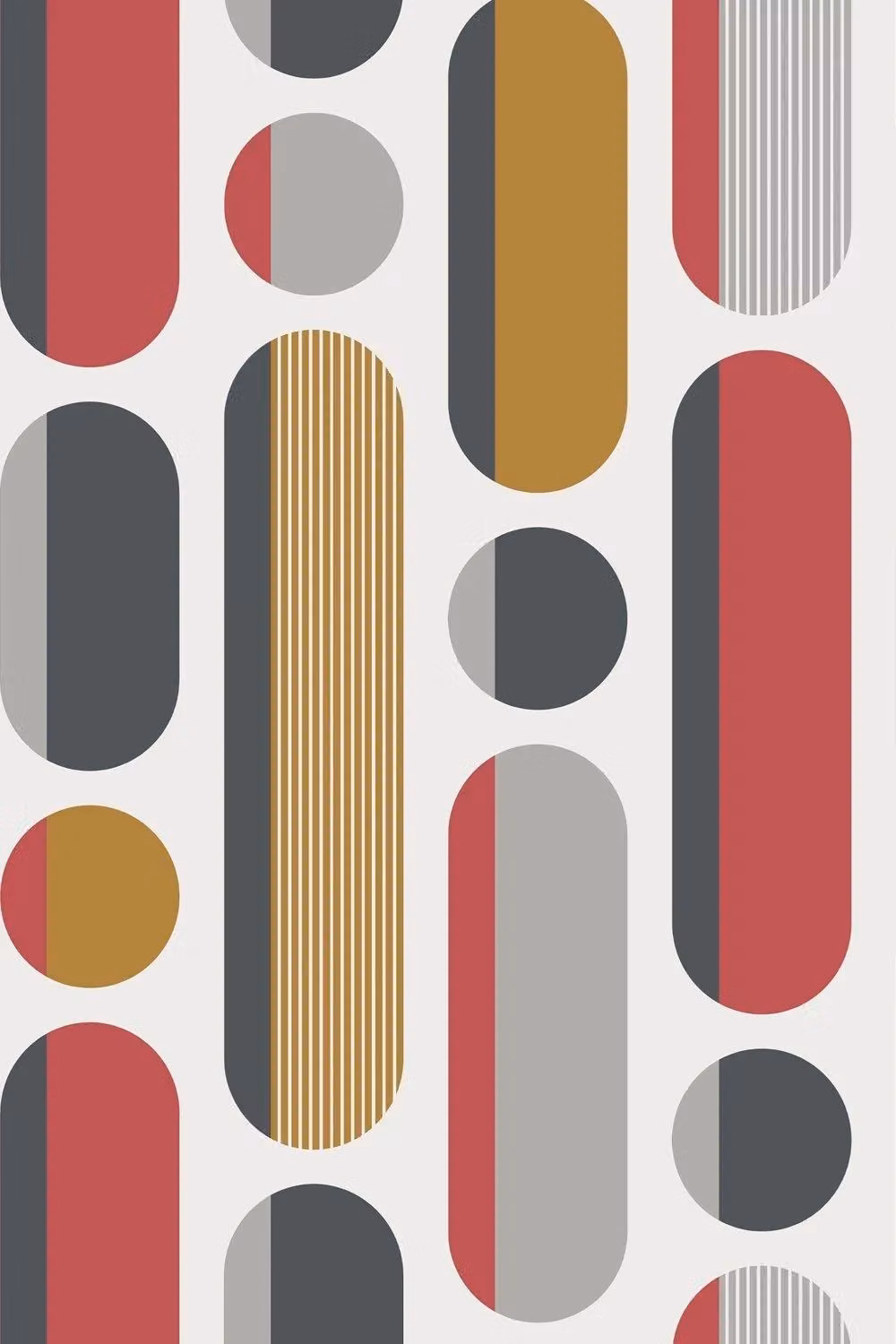 Graham & Brown Envy Morse Geometric Abstract Wallpaper in Grey and Multicolour – 2