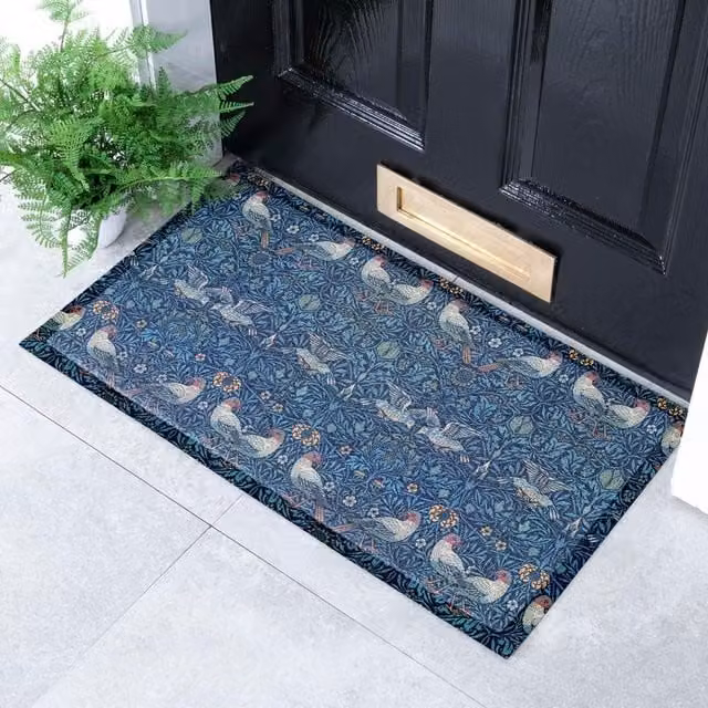 Artsy Mats William Morris Bird Indoor and Outdoor Doormat, Multicolour, W: 70 cm, D: 40 cm