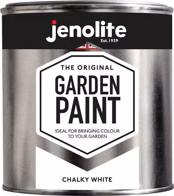 Jenolite Weatherproof Matt White Opaque Wood Paint, 1 l
