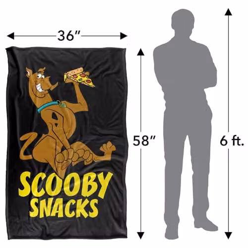 Warner Bros. Scooby Doo Snacks Super Soft Fleece Throw Blanket, Multicolour – 4