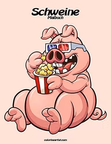 Createspace Schweinemalbuch 1: Volume 1 (Schweine) Multicolour Childrens Colouring Book