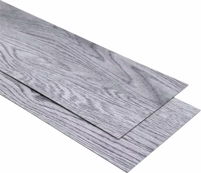 Living and Home Grey Wood Effect Self Adhesive Flooring Planks, 36 Pieces