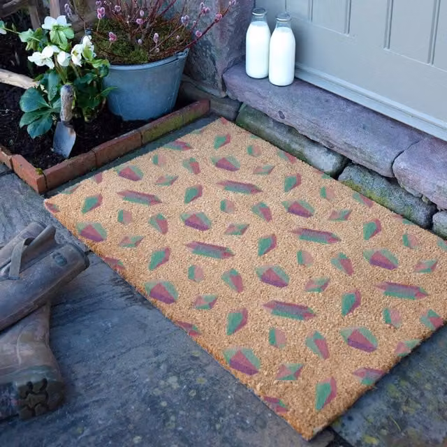 Artsy Mats Crystal Pattern Doormat in Brown, W/D: 90 x 60 cm – 1
