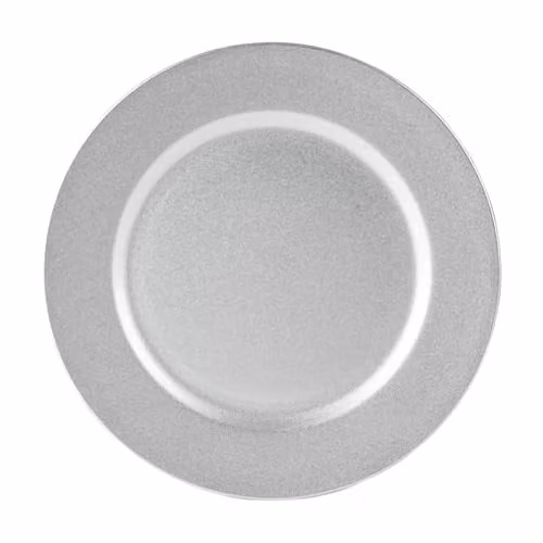 Argon Tableware Metallic Charger Plate in Silver, Diameter: 33 cm
