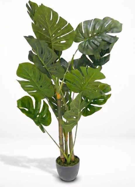Homescapes Artificial Monstera Tree, Green, Height: 100 cm – 1
