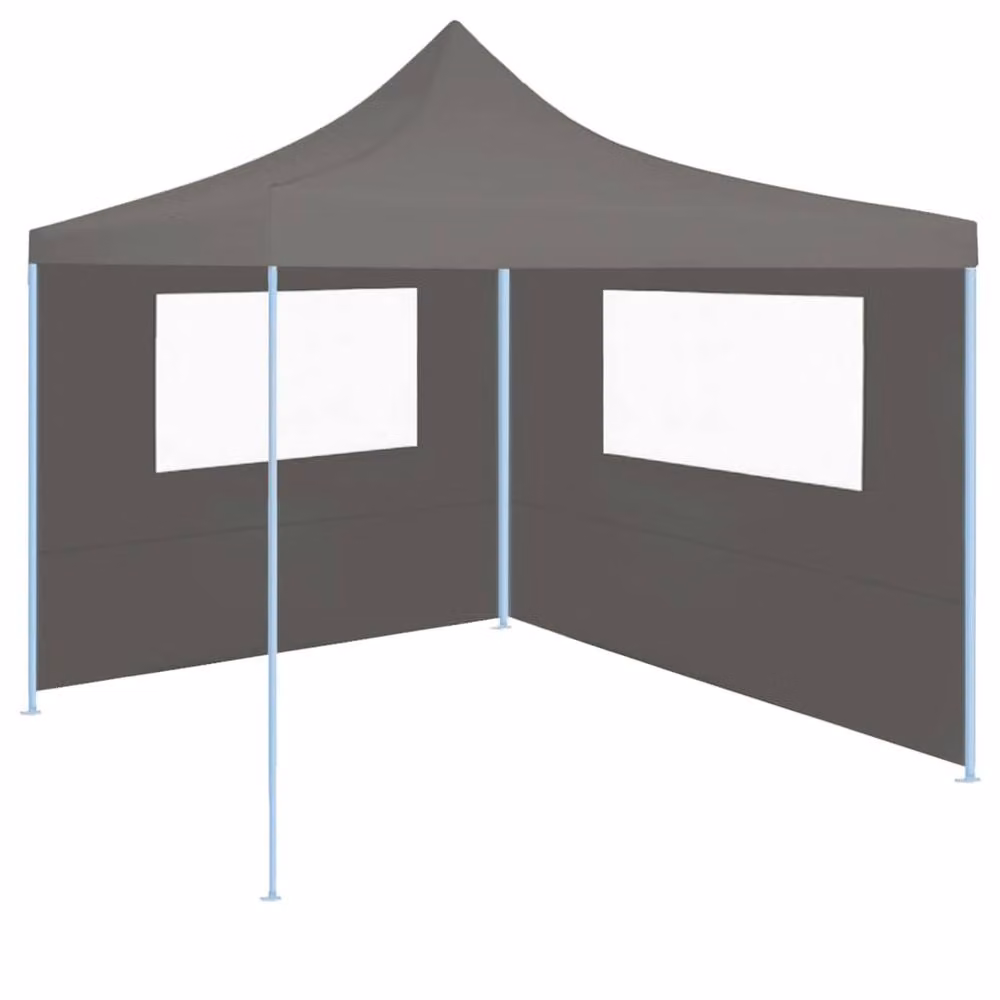 Berkfield Home Gazebo Sidewall with Windows, Anthracite Grey, W 4 m x D 2 m – 2