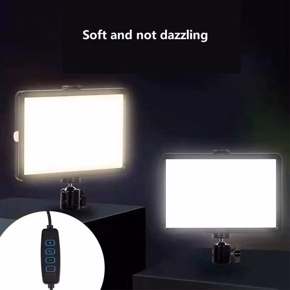Kelvenix 6 inch Dimmable RGB LED Video Light with Tripod Stand Kit in Black – 4