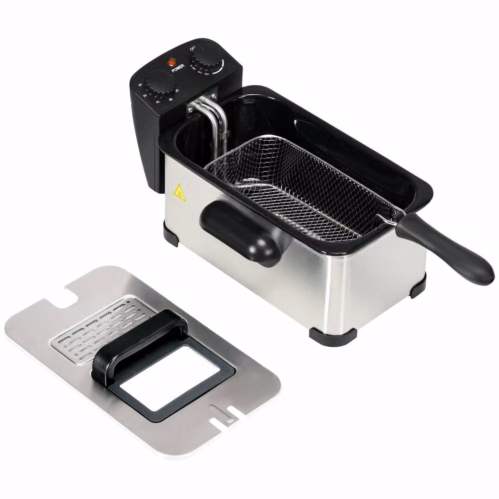 STILVORA 3L Deep Fat Fryer with Timer and Adjustable Temperature in Silver – 4