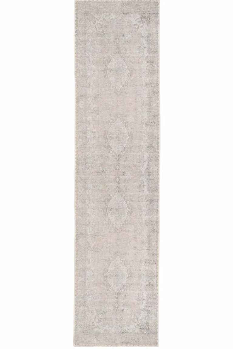 Kukoon Vintage Beige Washable Runner Rug, W: 80 cm, L: 300 cm