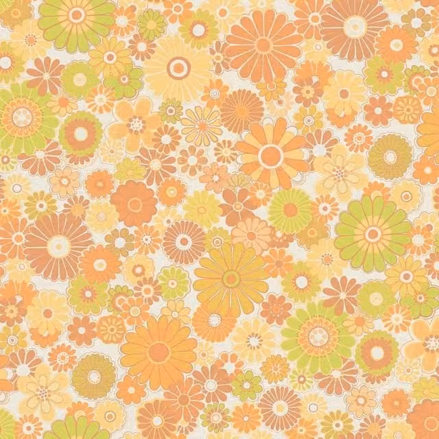 A.S. Création Retro Floral Botanical Vinyl Wallpaper in Yellow – 1