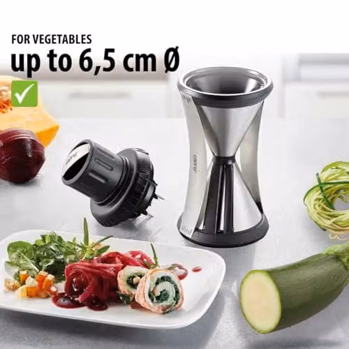 Gefu Spirelli XL Spiral Slicer with Stainless Steel Blades in Black and Silver – 5