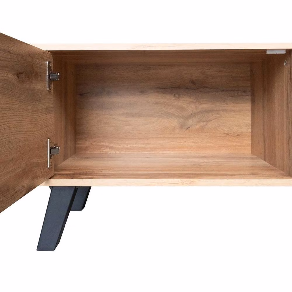 FORGEVIO Modern Wood TV Cabinet in Brown, W/D/H: 160.5 x 35.5 x 45.0 cm – 3